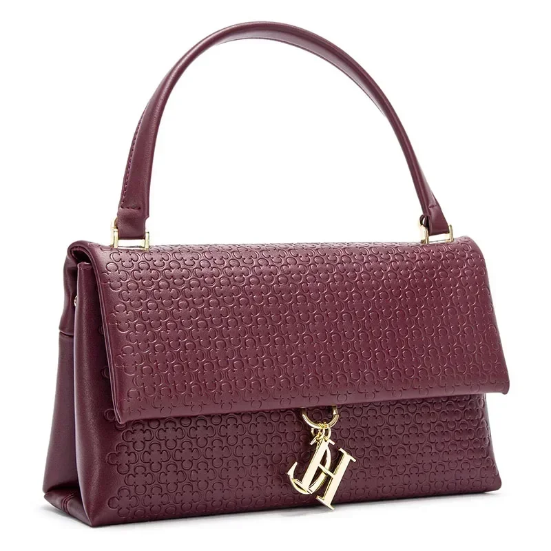 Bolsa de Ombro CH Fashion com Corrente Destacável, Bolsa de Luxo Leve, Simples, Grande Capacidade, Cor Sólida