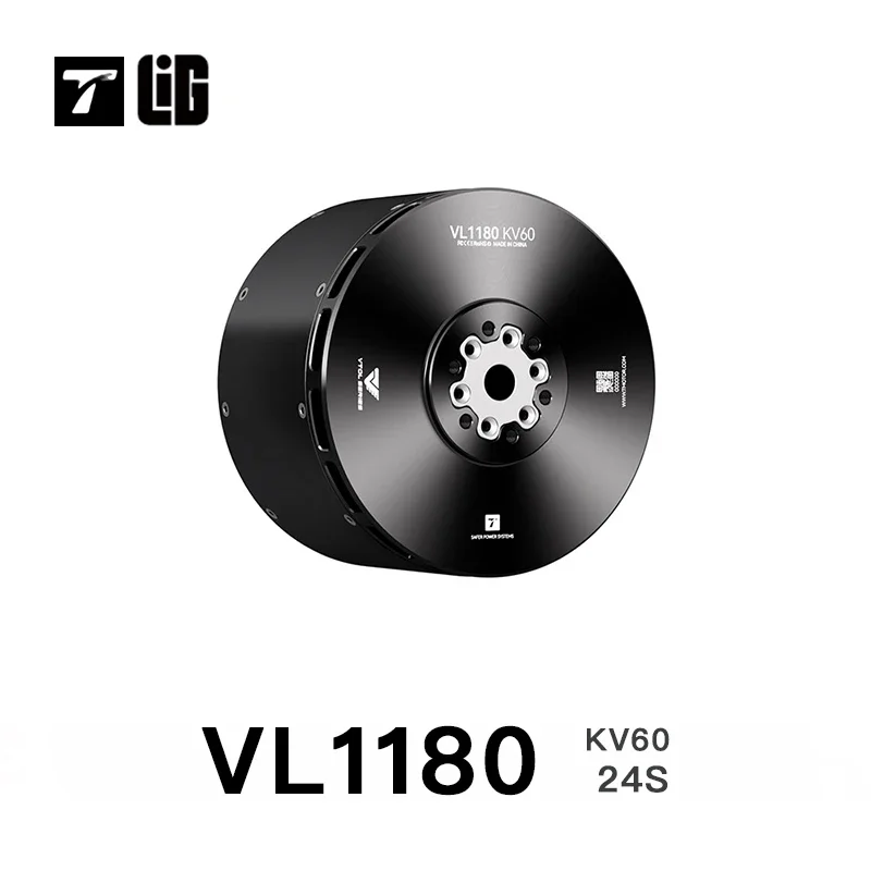 TMOTOR VL1180 60KV High Torque Brushless Motor 24S 88kgf Tension For Heavy Payload VTOL Fixed-Wing Airframe IntegrationUniFly