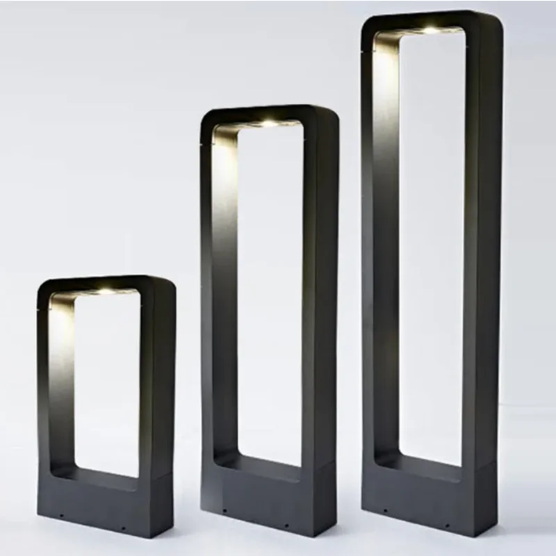Pilier lumineux LED imperméable avec technologie COB, éclairage d'extérieur, luminaire de paysage, idéal pour une pelouse, une villa ou une cour, 15W, 1 unité