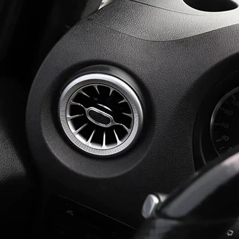All Silver Car Front Interior Dashboard A/C Air Outlet Turbo Conditioning Vent For Mercedes Benz V Class