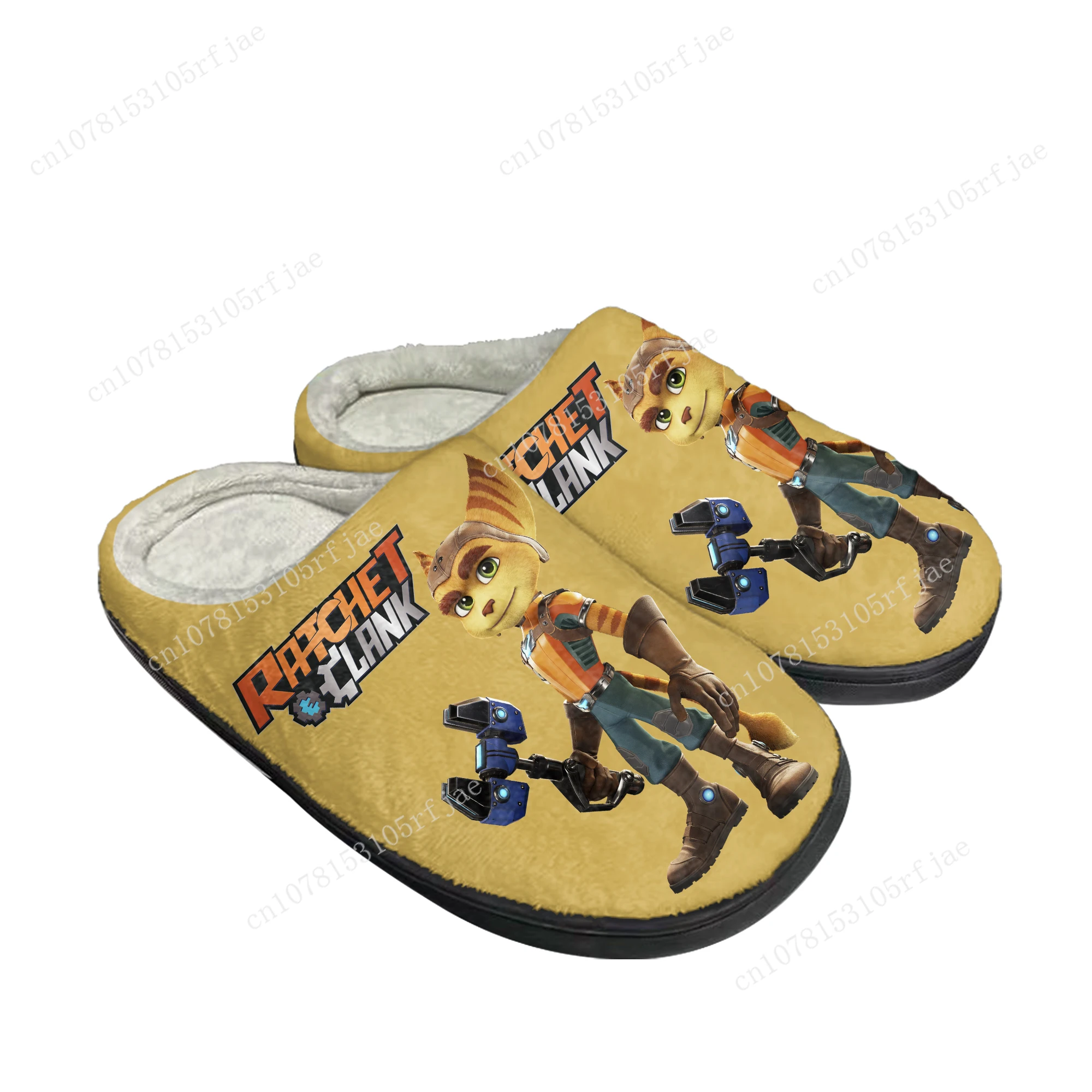 Ratchet & Clank Rift Apart Home Cotton Slippers Cartoon Game Men Women Plush Bedroom Casual Keep Warm Shoes Tailor Made Slipper