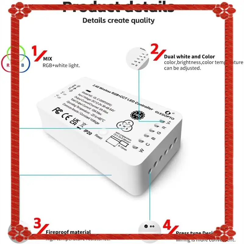 

24-часовая доставка GLEDOPTO Приложение для смартфона Голосовое управление Zigbee 3.0 Контроллер светодиодной ленты RGBW RGBCCT Pro White Light Mix PWM Dimm