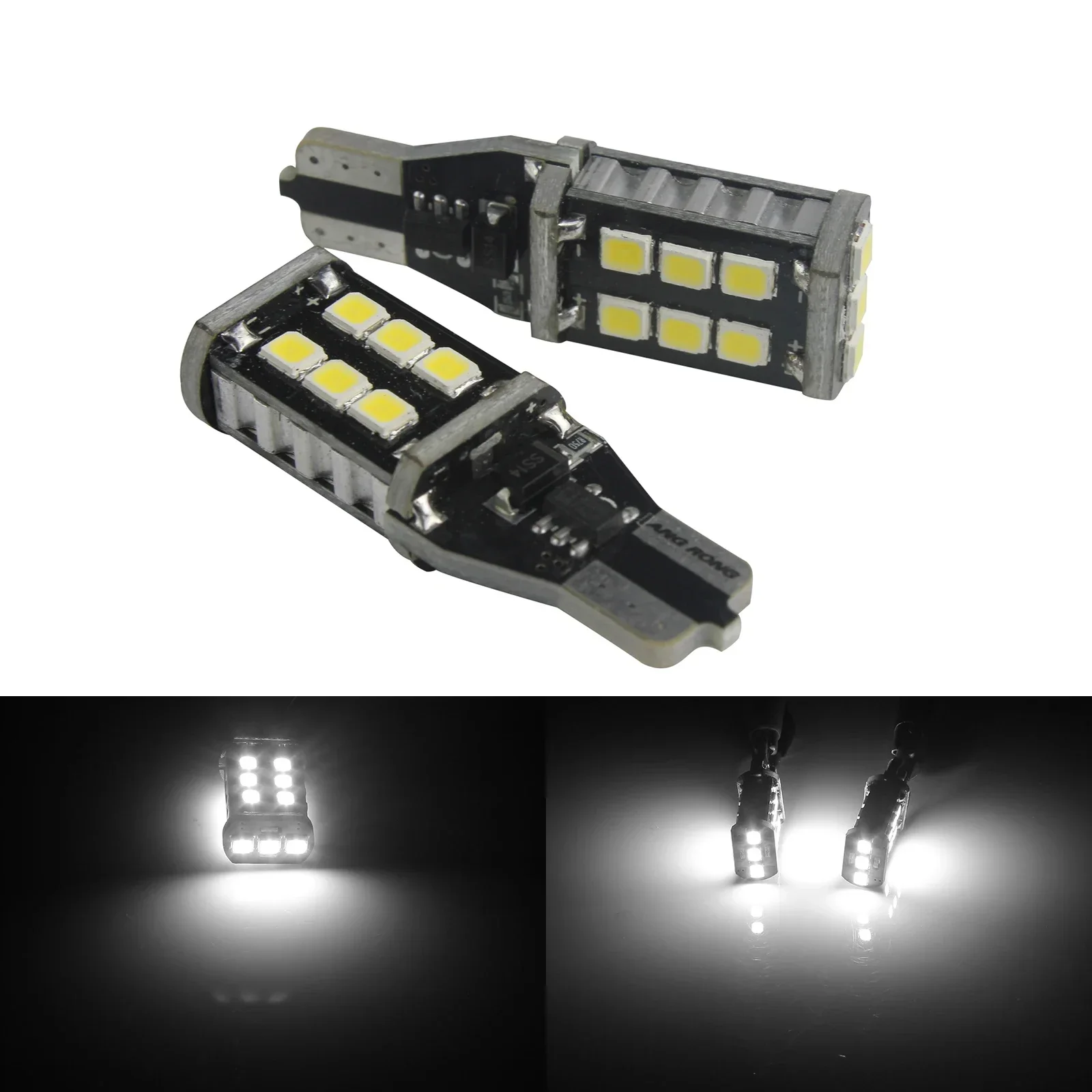 

ANGRONG 2X955 921 T15 168 W16 Вт Лампа светодиодная 8 Вт Индикатор бокового освещения Задние фонари заднего хода