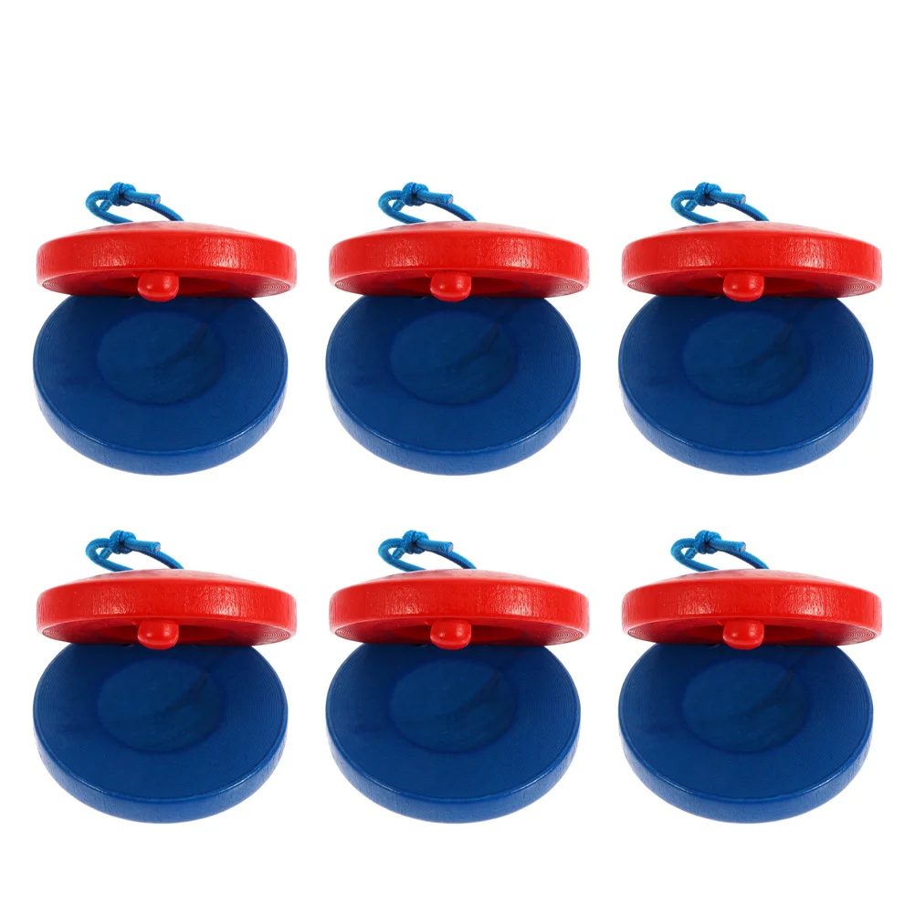 

6Pcs Creative Wooden Castanets Safe Fun Musical Instruments for Children Sensory Training Children's Castanets