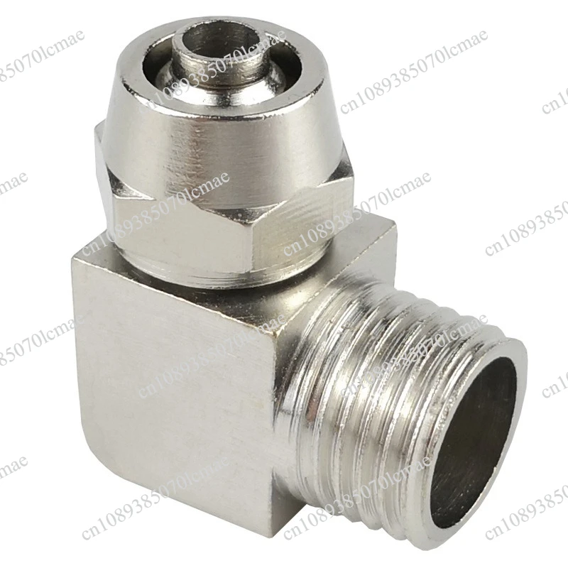Copper pipe quick screw joint elbow right angle PL8-02 pneumatic lock mother connector 1/3/4 tap 4/6/10/12MM