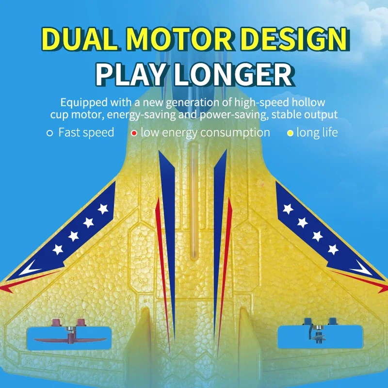 طائرة مزودة بجهاز للتحكم عن بُعد 2.4G 2CH F22 رابتور التحكم عن بعد طائرة شراعية مع أضواء LED EPP رغوة RC طائرة لعب هدايا للأطفال #2