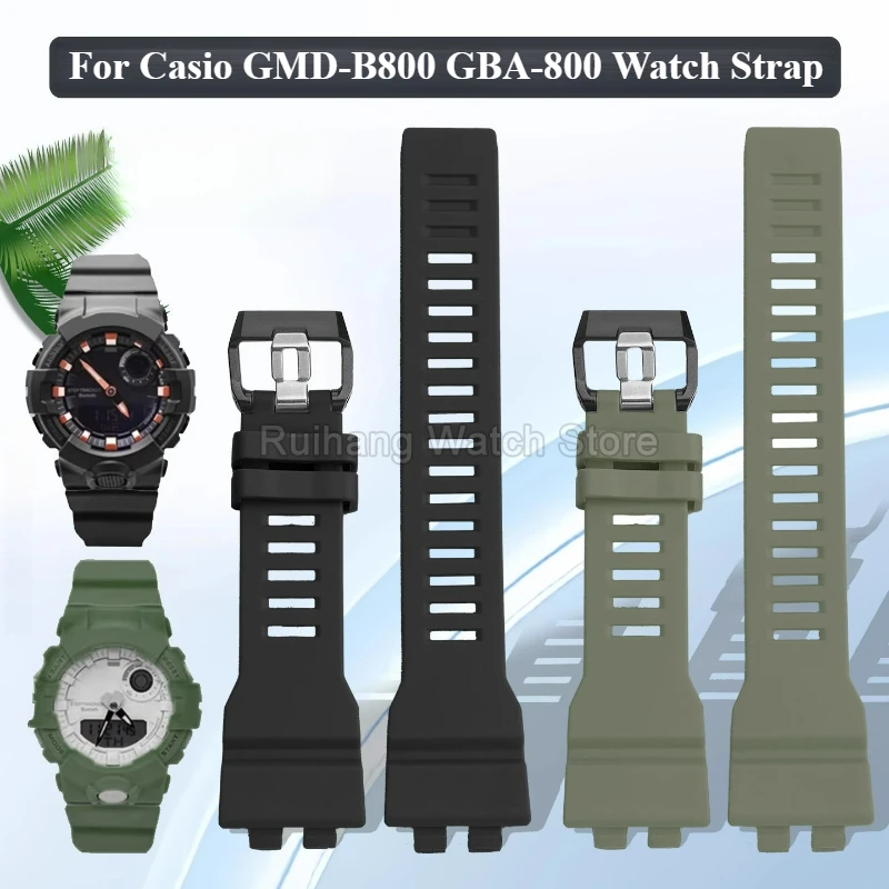 

Быстросохнущие гибкие аксессуары для часов из смолы для Casio GMD-B800 GBA-800, силиконовый ремешок для часов, специальный интерфейс, специальная пряжка