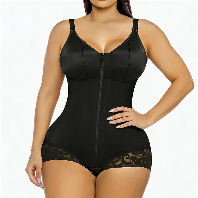 

Slimming Fajas Tummy Control Compression BodySuit Shapewear Women Underwear Postpartum Body Shaper Colombianas with Zipper
