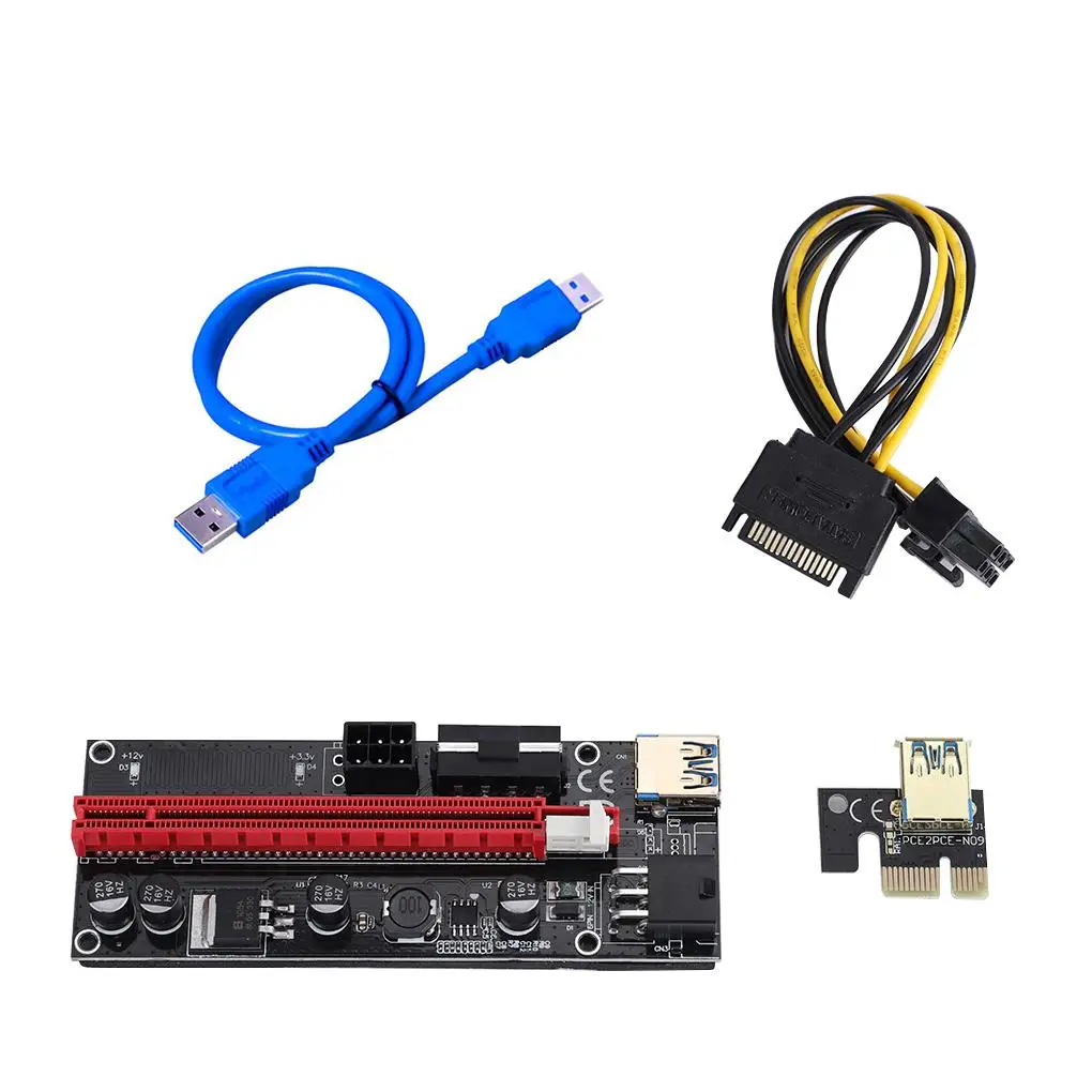Mini placa riser pci-e pci express 16x riser para laptop placa gráfica externa para mineração mineiro pcie para pci-e slot placa de mineração