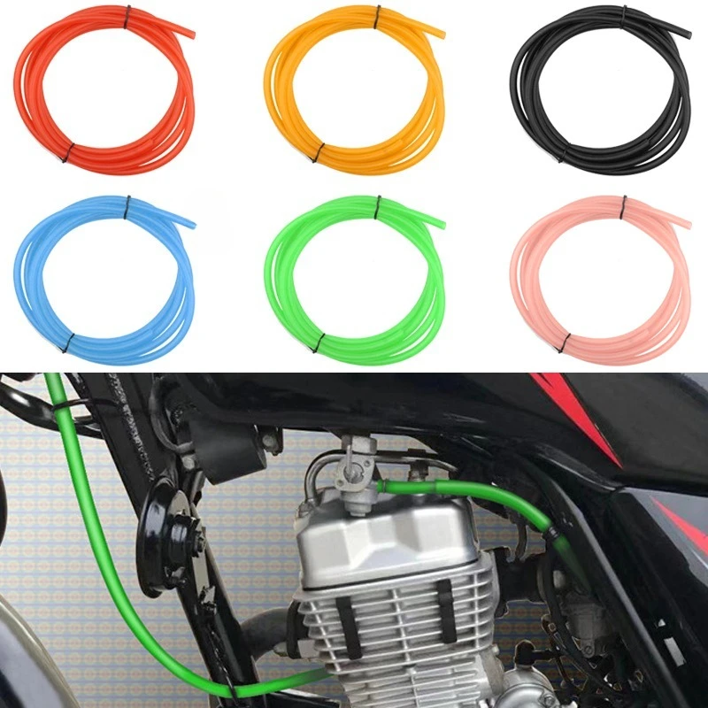 1Pc 1M Motorcycle Hose Petrol Fuel Line Hose Gas Oil Pipe Tube For Mini Moto Dirt Bike Green Red Black Orange Pink Blue