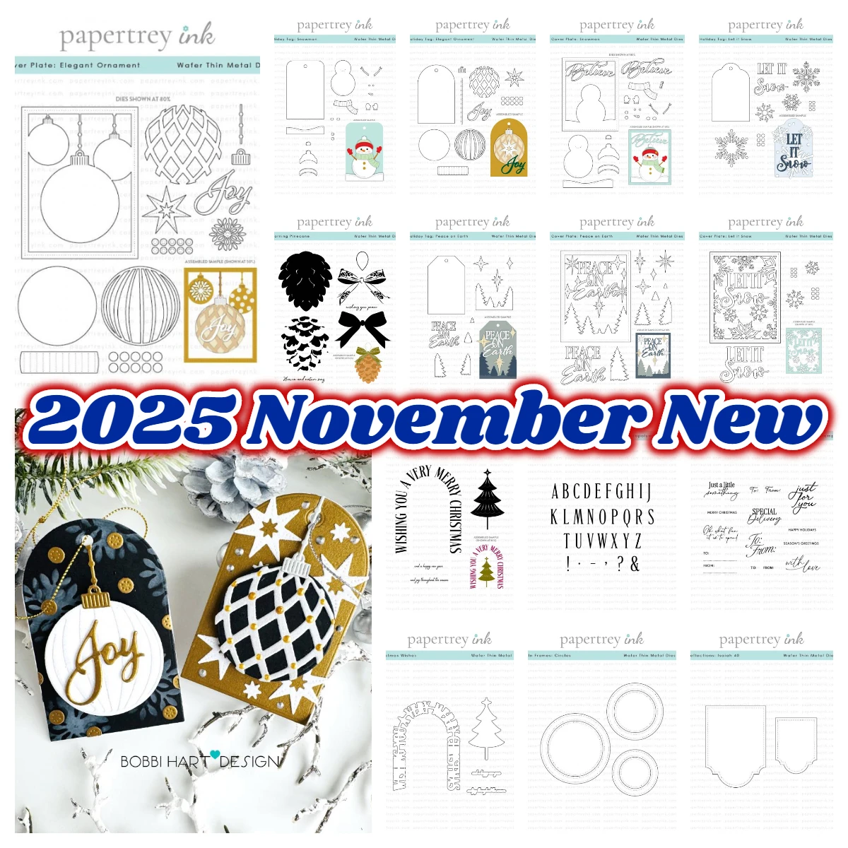 

Big Sentiments Christmas Wishes Dies Stamp Reflections: Isaiah 40 Die Cut Alphabet Snowman Holiday Card DIY Scrapbooking Stencil