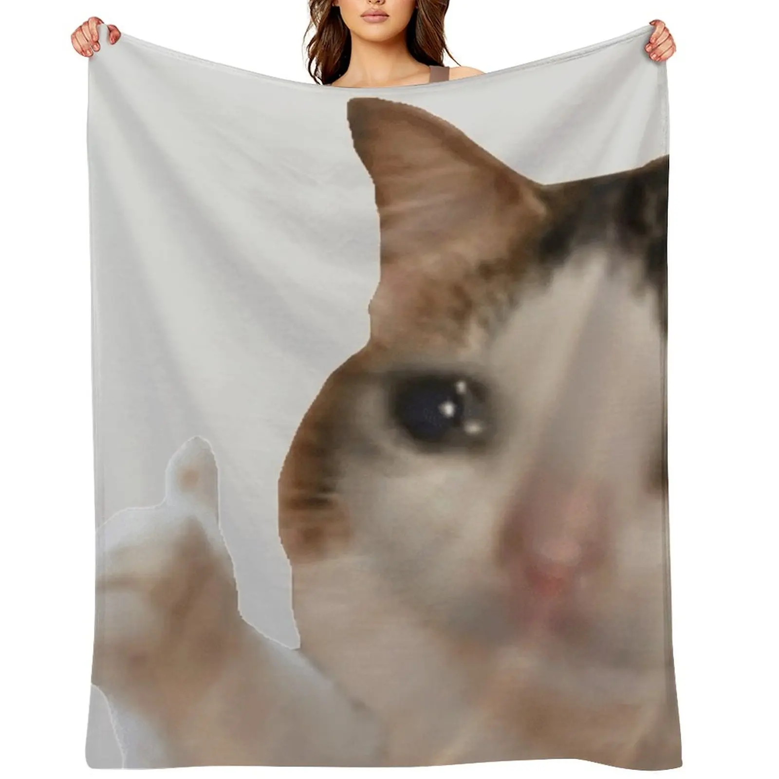 

Cat meme Throw Blanket Flannel decorative Furrys Loose Blankets