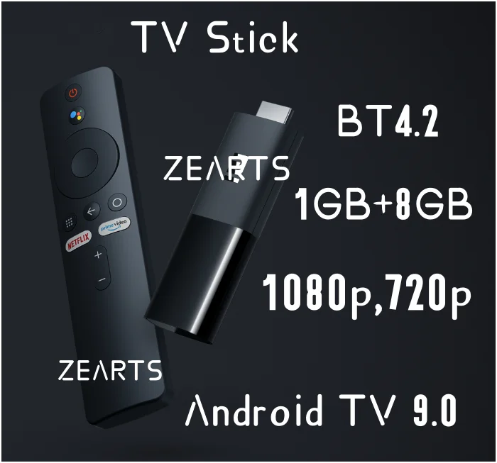 

ZEARTS TV Stick Android TV with Google Assistant Remote Streaming Media Player BT4.2（second hand 99%new）