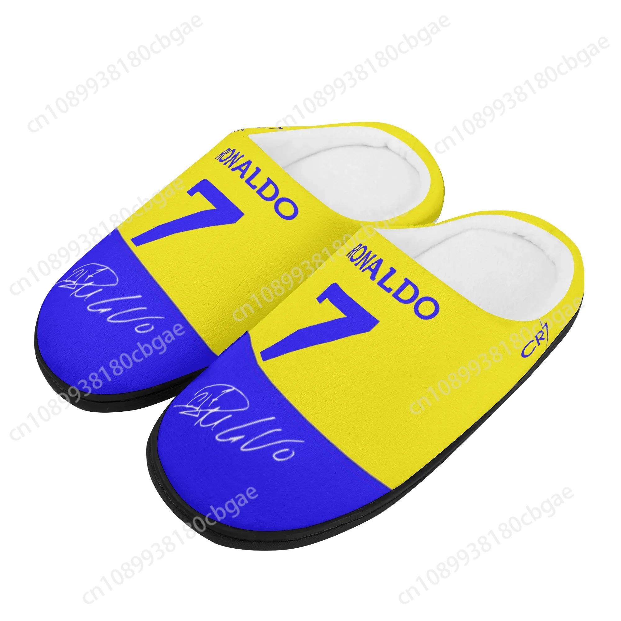 

AI Home Cotton Slippers Najd Men Women CR7 Cristiano Ronaldo Nassr Aalami Faris No 7 Portugal Plush Thermal Slipper Custom Shoes