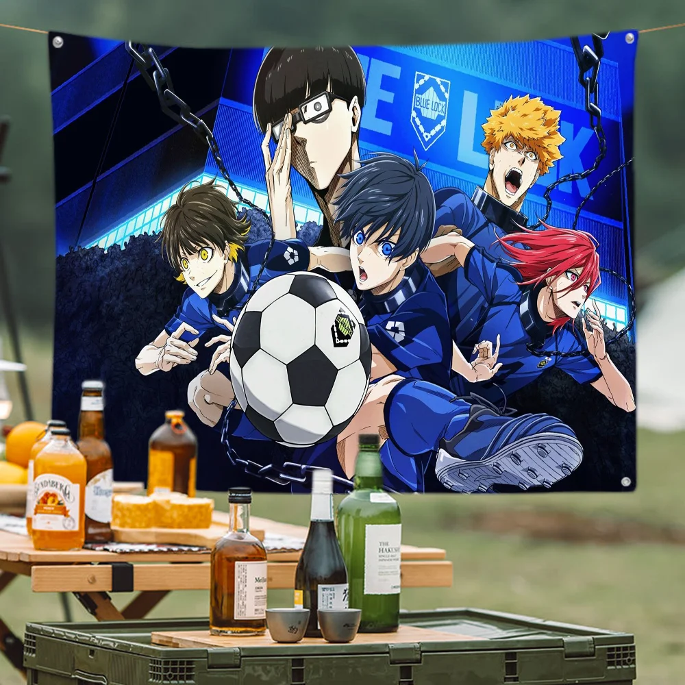 

Anime B-Blue Lock Football Flag Creative Pattern Polyester Printed Banner Hand Pulled Flag Advertising Camping Birthday Outdoors