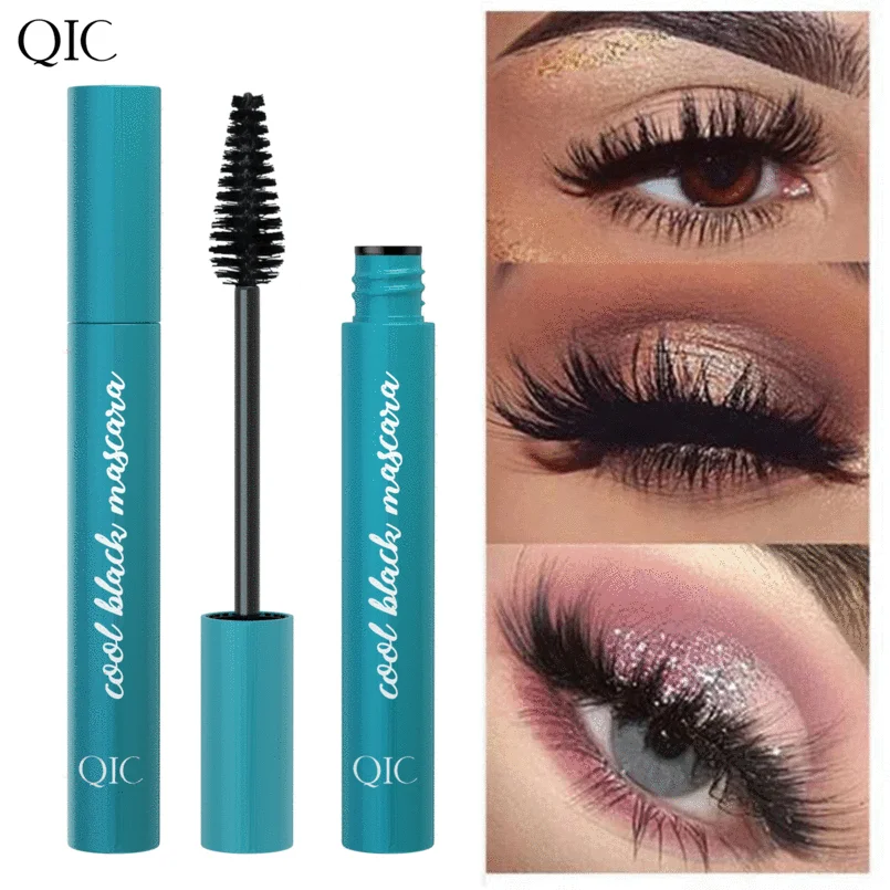 Qic Zwarte Mascara Curling Wimper Verlenging Mascara Wimpers Dikke Make-Up Wimpers Cosmetica Pen Oog Make-Up Borstel Tool