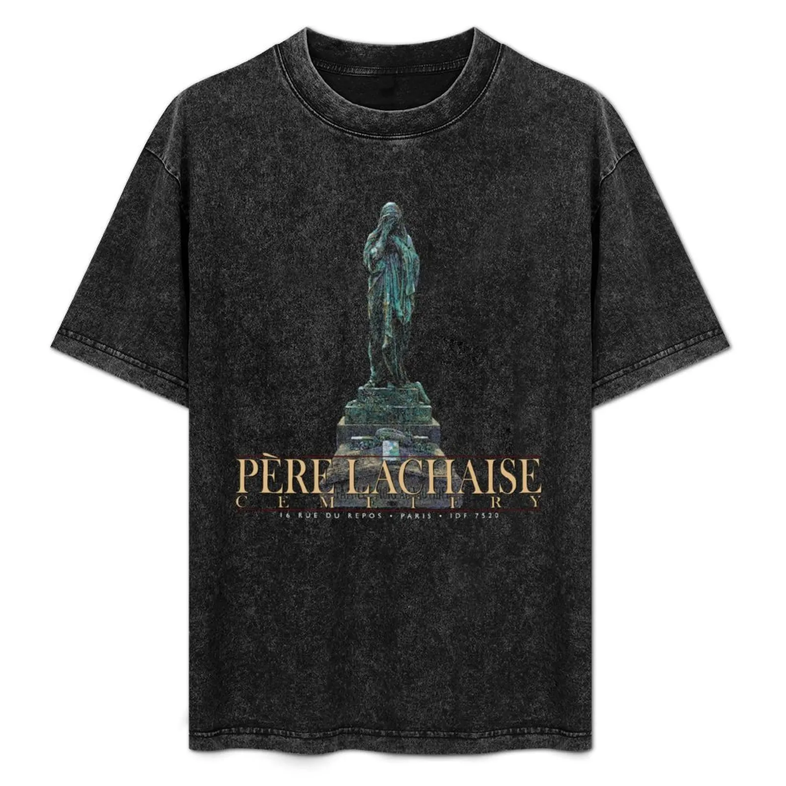 

PERE LACHAISE CEMETERY T-Shirt oversized graphic tee Anime t-shirt mens plain t shirts