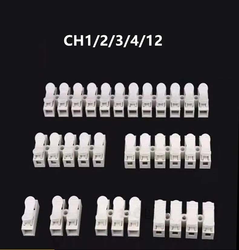 CH3 High Pressure Resistant 10A 220V Push Quick Wire Cable Connector White Wiring Terminal