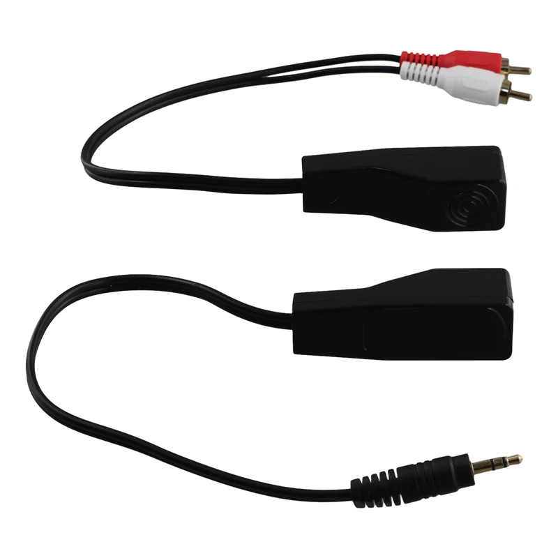 DC3.5Mm Stereo And RCA Red White Audio Signal Balun Over Cat5/6 Cable RJ45 Female To DC3.5Mm &2Xrca Audio Cable