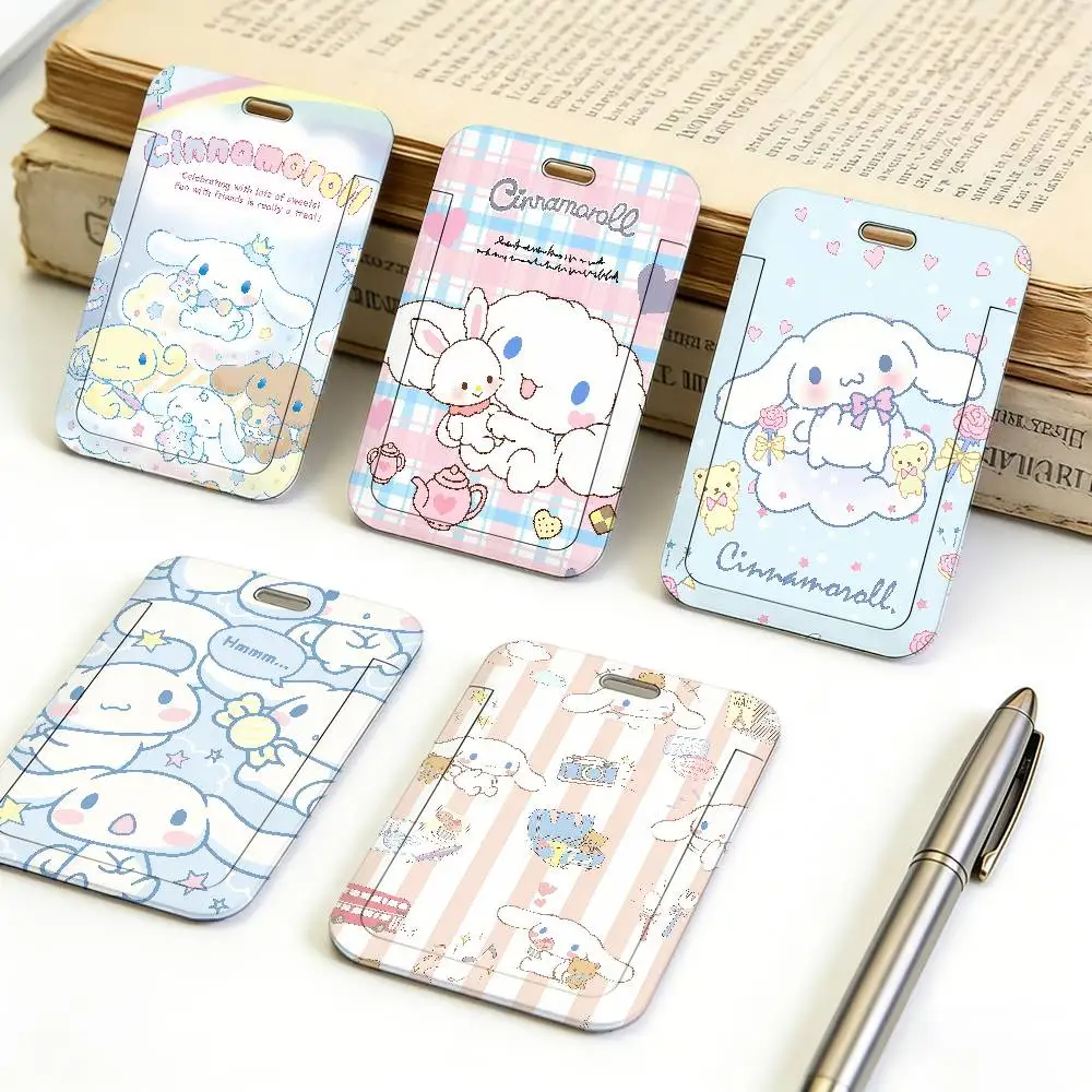 

Милый мультяшный держатель для бейджа Cinnamoroll SRO: легкий, мягкий, с шейным ремешком, чехол для карты, защитный чехол для рабочего пропуска и офисного бейджа