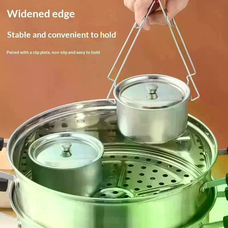 1/3/5PCS Stainless Steel Steamed Egg Bowl Ramen Rice Fruit Salad Stew Bowls With Lids Soup Cup Food Container Kitchen Tableware - view 3