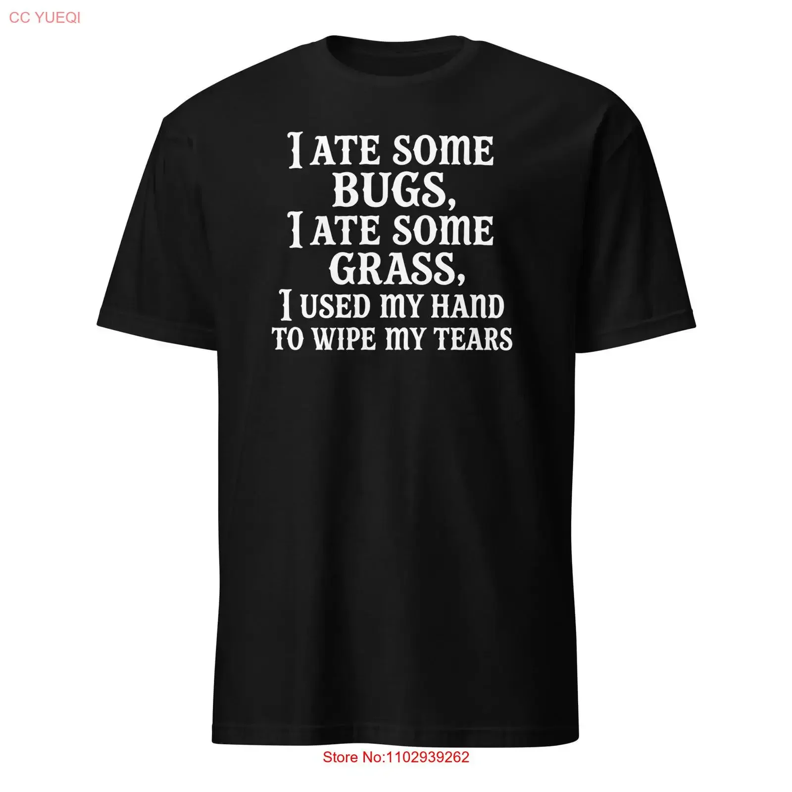 Camiseta I Ate Some Bugs Grass Nacho Libre con Frase Divertida, Estilo Vintage Lavado, Diseño Gráfico Suave, Elegante y Cómoda