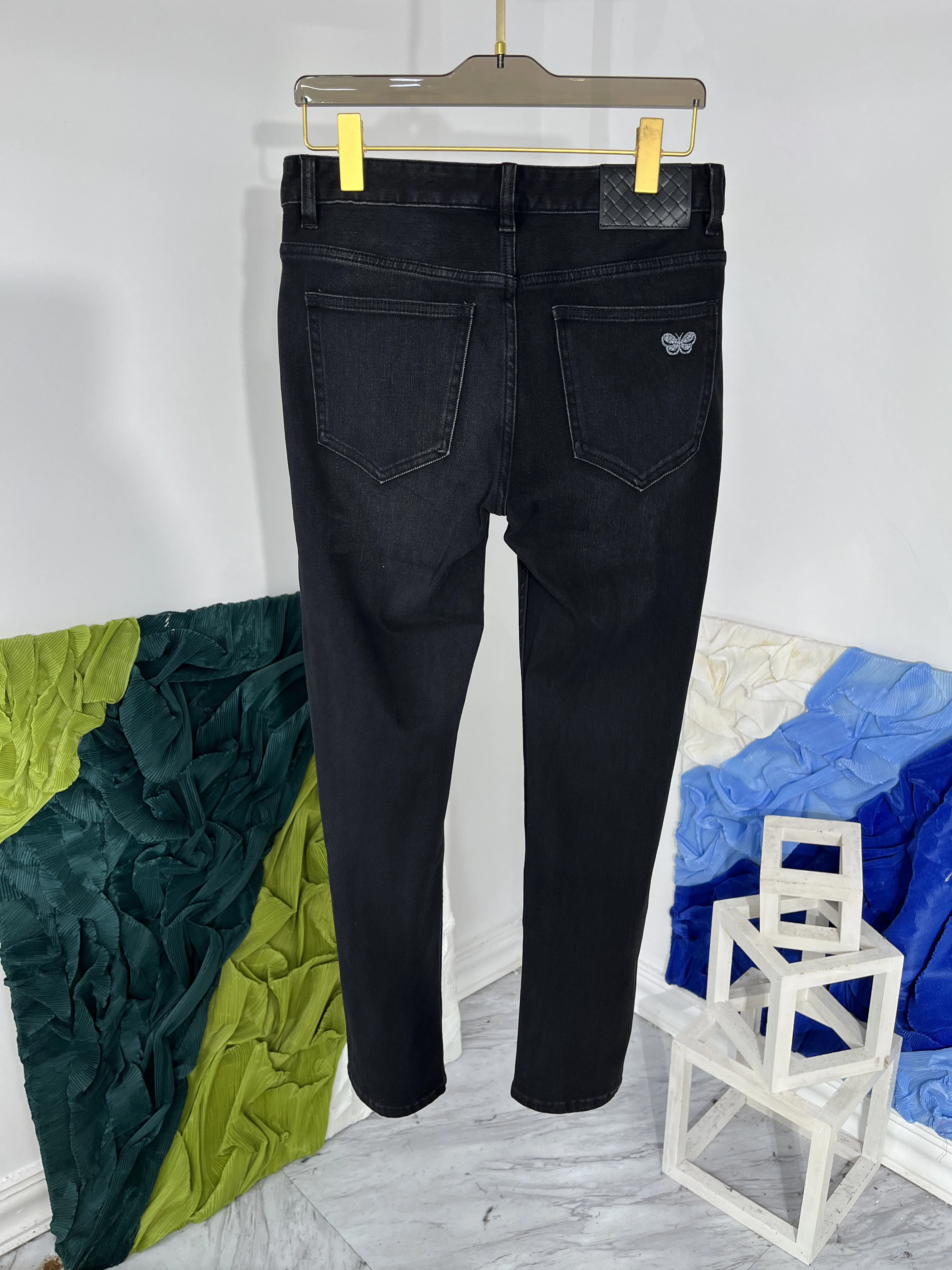 2023 Autumn Winter Men Fashion Brand New Designer Embroidery Jeans Casual Denim Pants C226