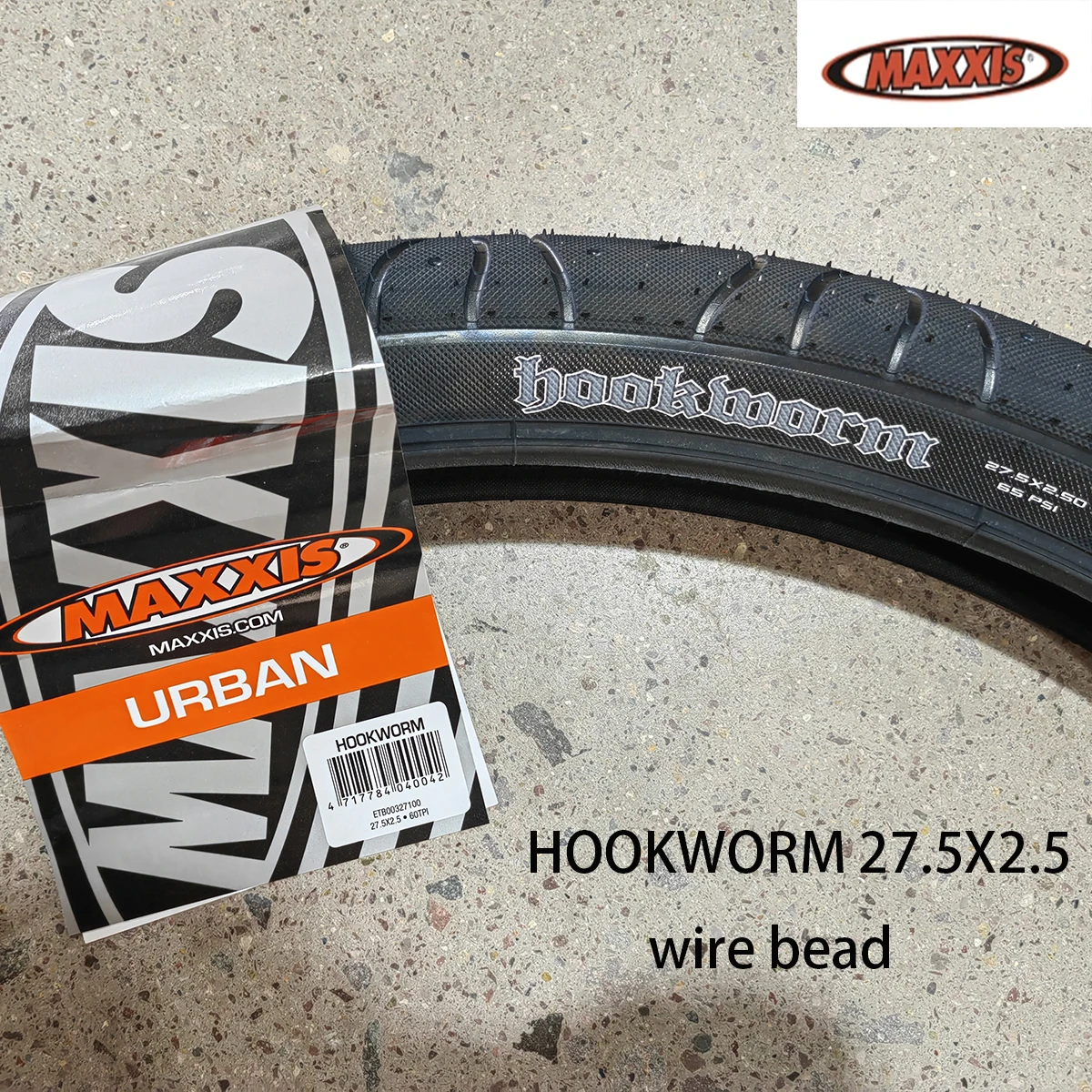 1 Stück MAXXIS 27.5 Fahrradreifen HOOKWORM 27*2.5 Fahrradreifen mit Drahtkante für Street, Park, Vert, Flatland, MTB, Mountainbike-Reifenteile
