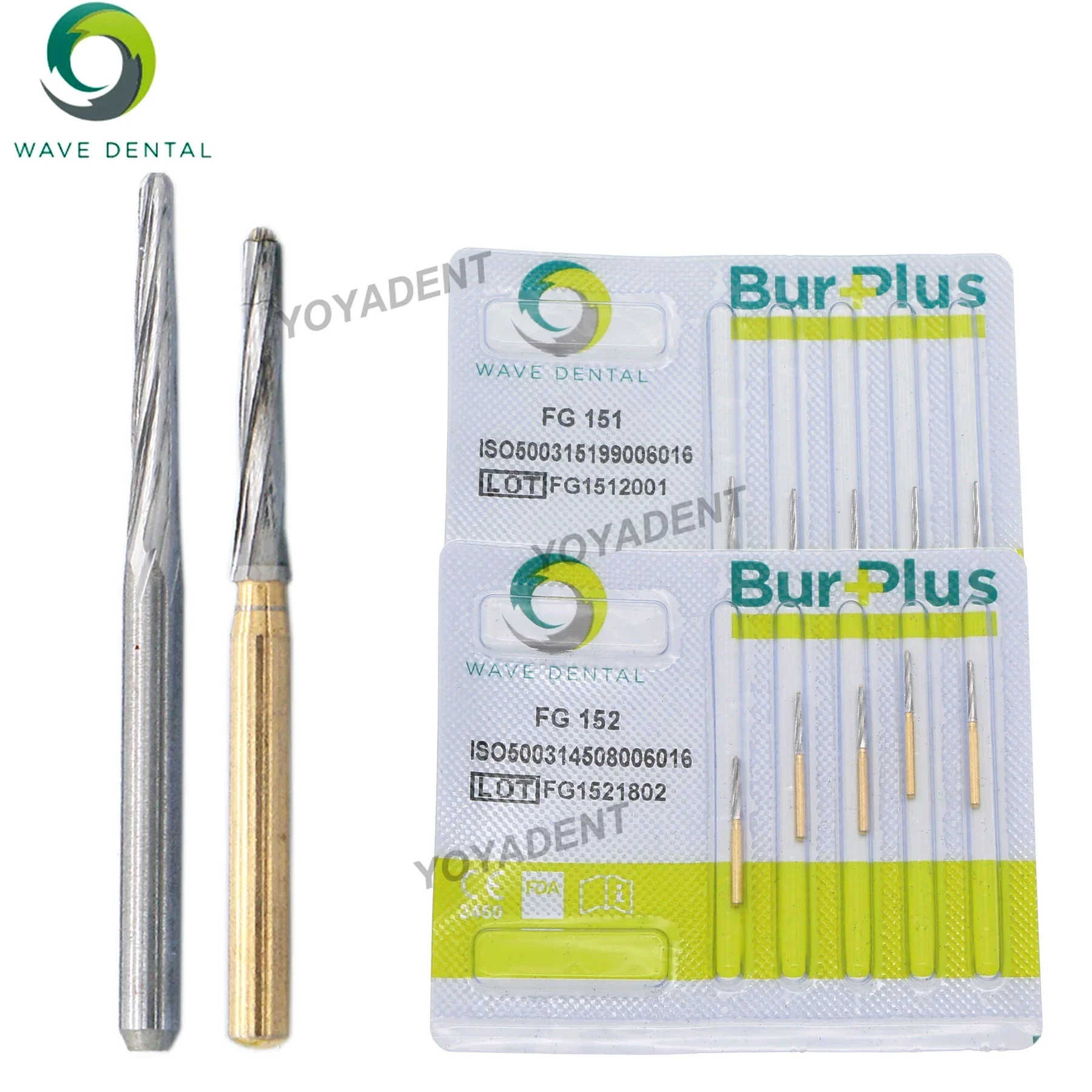 WAVE Dental Endo Z Carbide Tungsten Burs Zekrya Drill Tooth Extraction Burs FG1.6mm For High Speed Handpiece 5Pcs/Pack