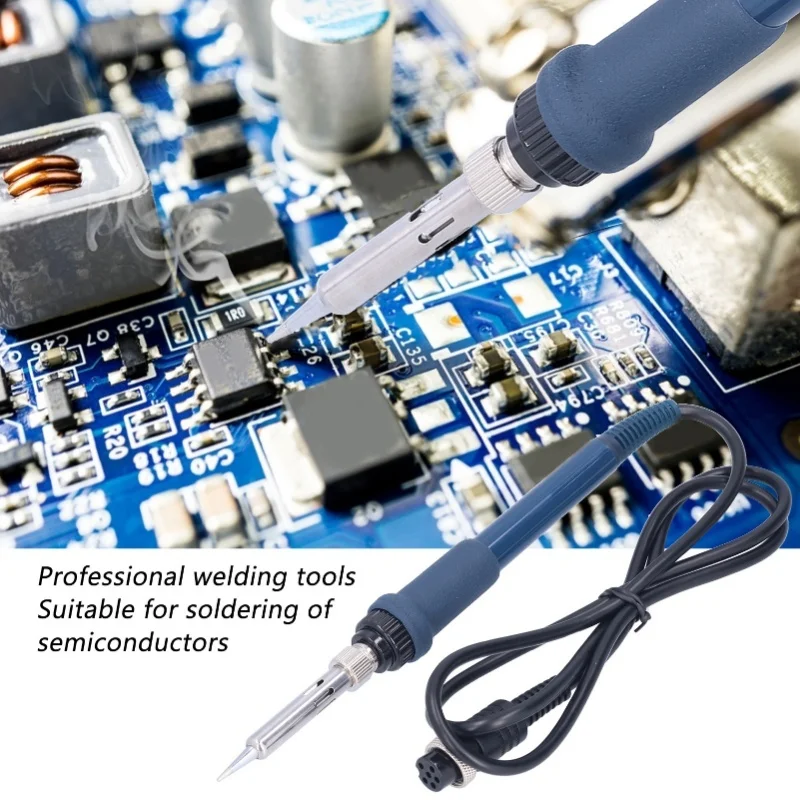 Soldering Iron Handle 6 Hole Socket Station Replacement Welding Tools 19cm 60W DC 26V SBK907B