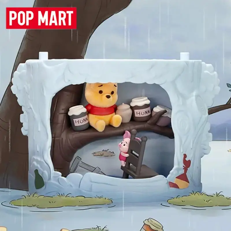 POP MART Winnie The Pooh Baumhaus-Theater-Serie Trendige Mystery Box Anime Actionfigur Blind Box Spielzeug Modell Ornament Puppen