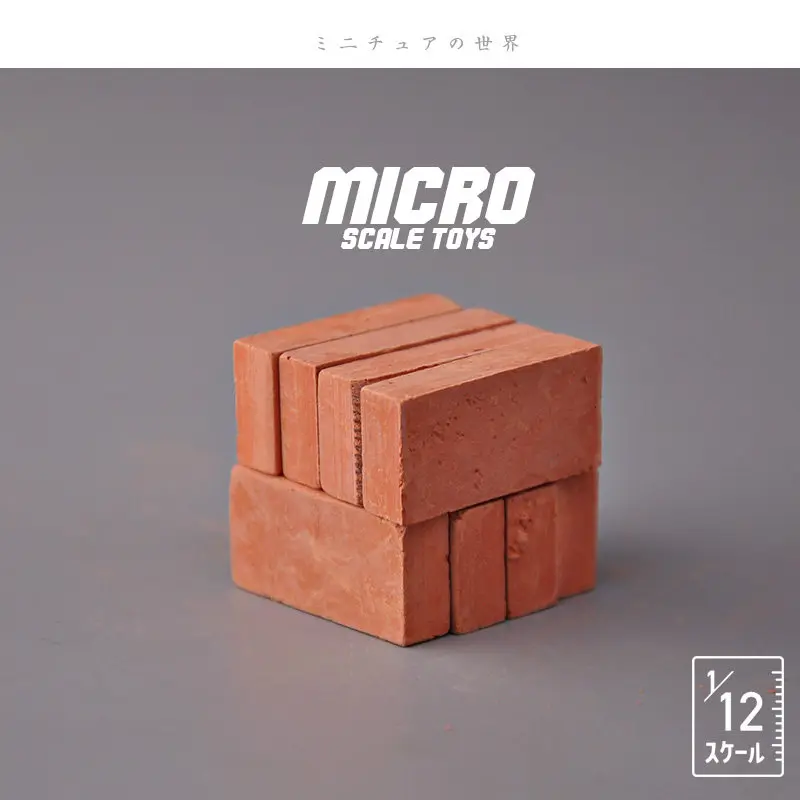 1:12 Scale Miniature Red Bricks, Realistic Dollhouse Building Materials for DIY Diorama Foundation & Garden Path Decor
