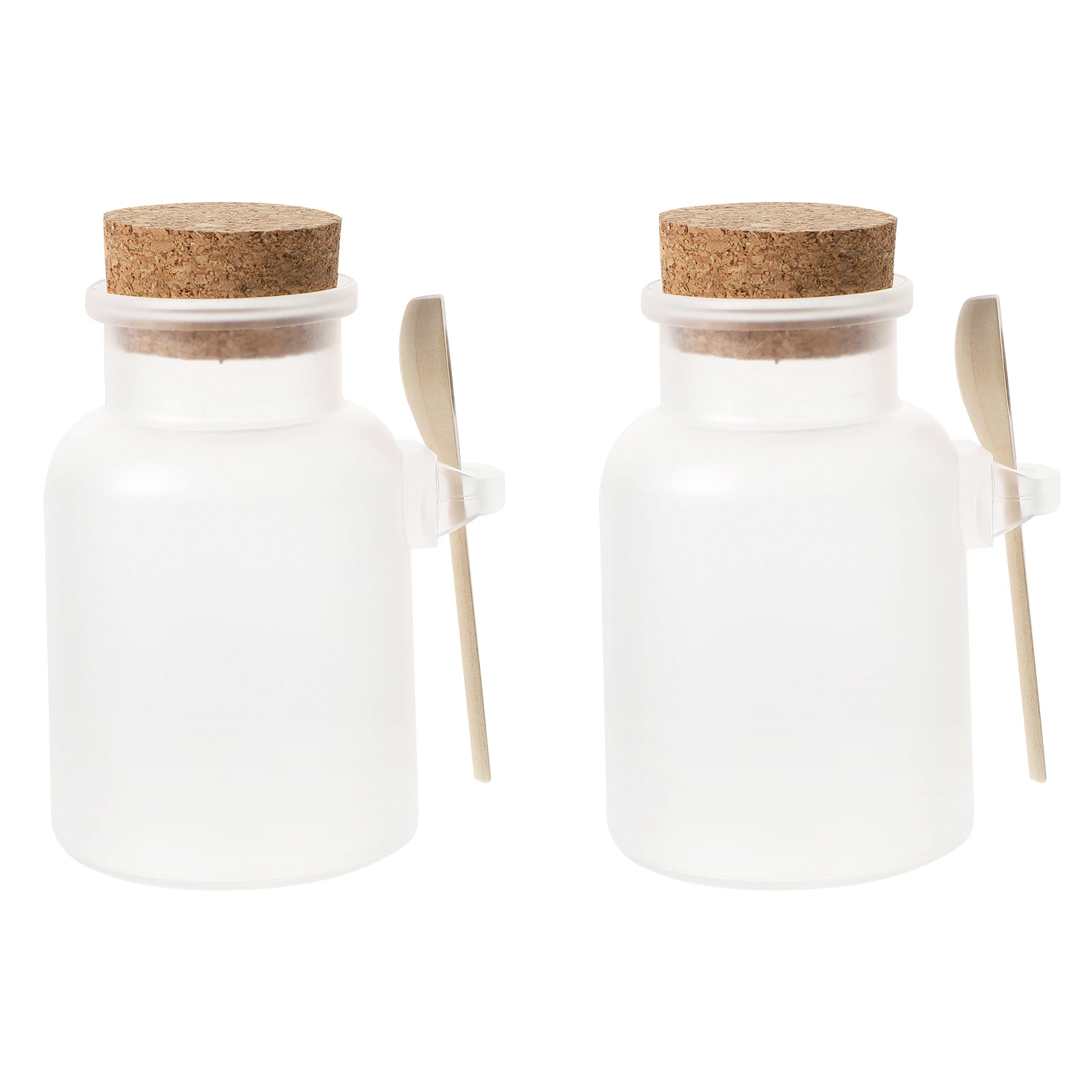 

2 Pcs Bath Salt Bottle Cream Jars Portable Storage Travel Containers Mask Powder Subpackaging Wooden ABS Sealed Dustproof