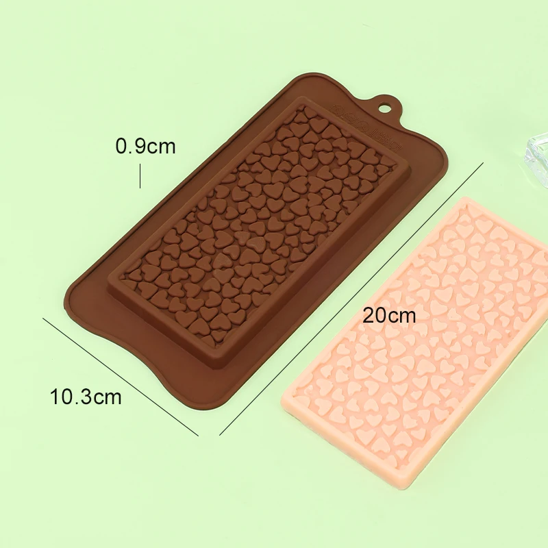 Heart Shape Chocolate Mold Silicone mold Silicone Moulds Non-Stick Chocolate Bar Mold Candy Mould Silicone Chocolate Bar Mould