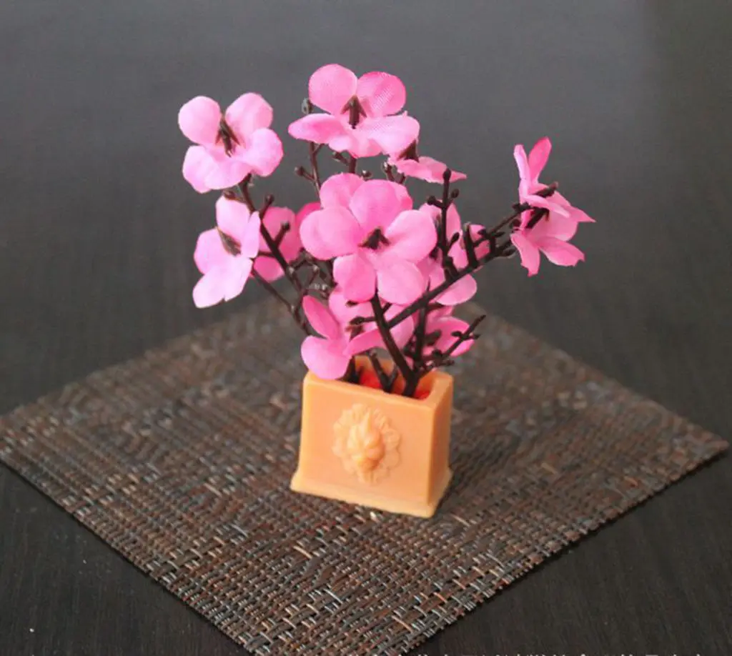 

3picecs Miniature Multicolor Flower Pots - Micro Food Toy Dollhouse Accessories Photography Backdrop Scene Model