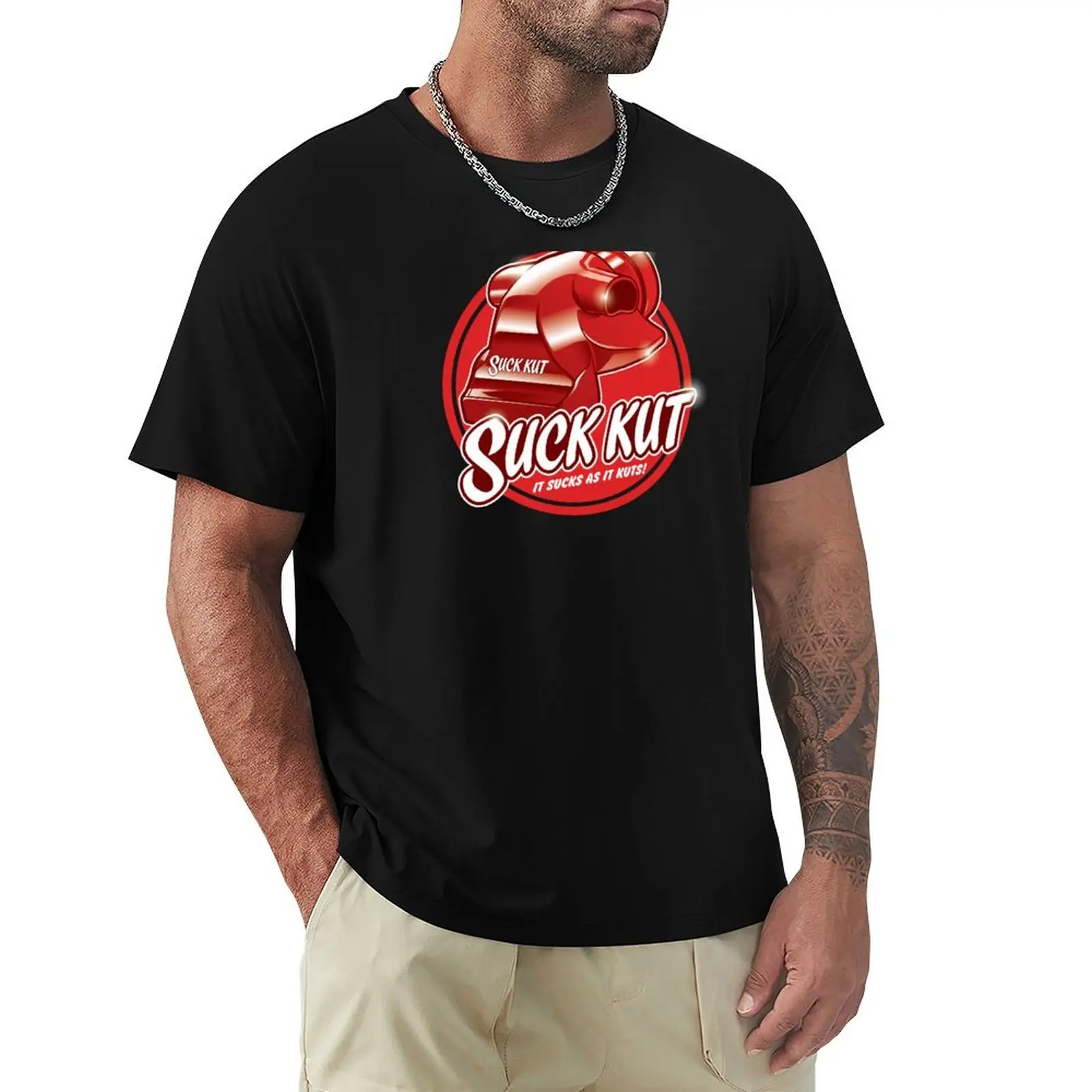

Wayne's world - Suck Kut T-Shirt graphic tee shirt tops animal prinfor boys mens white t shirts