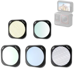 Glass UV CPL Star Gold Blue Streak Night 10X Lens Filter Cap Cover for Insta 360 Insta360 Ace Pro 2 II Pro2 Action Camera