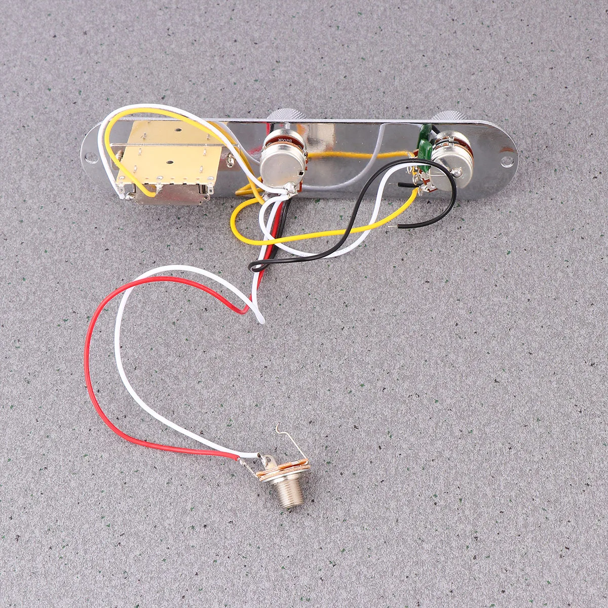 

Guitars Control Board Metal Plate Compatible for Telecaster Wiring Harness Silver