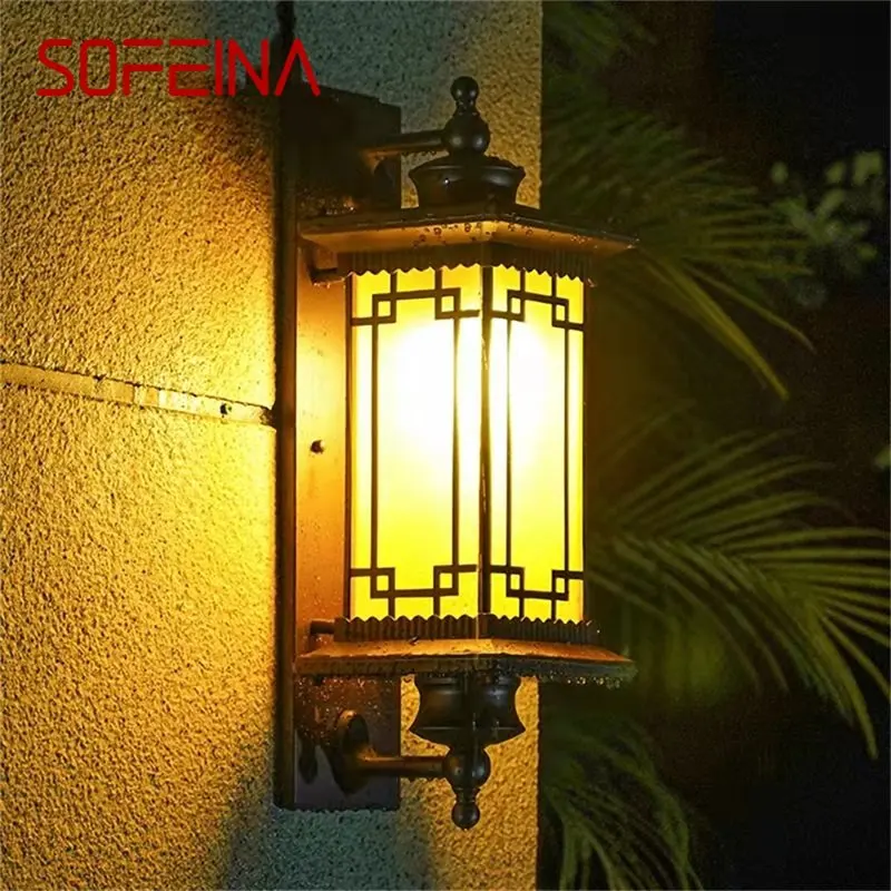 

SOFEINA Outdoor Wall Sconces Light LED Classical Waterproof IP65 Retro for Home Balcony Decoration Lamps