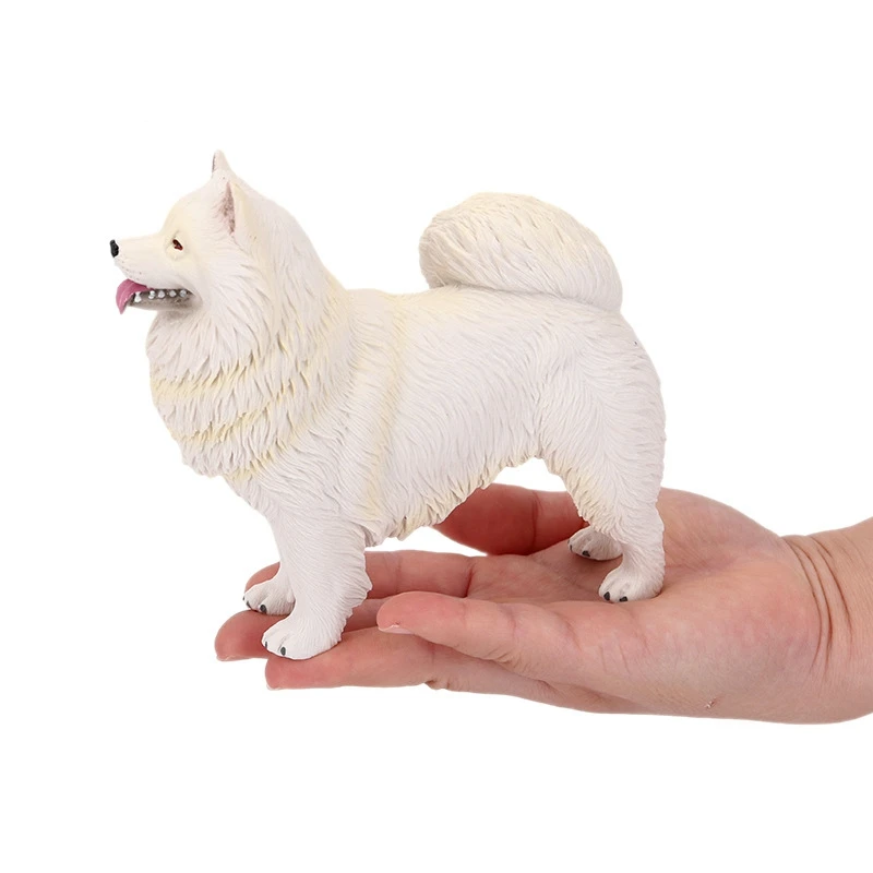 Simulated Samoyed dog model desktop pet dog ornament puppy home decoration