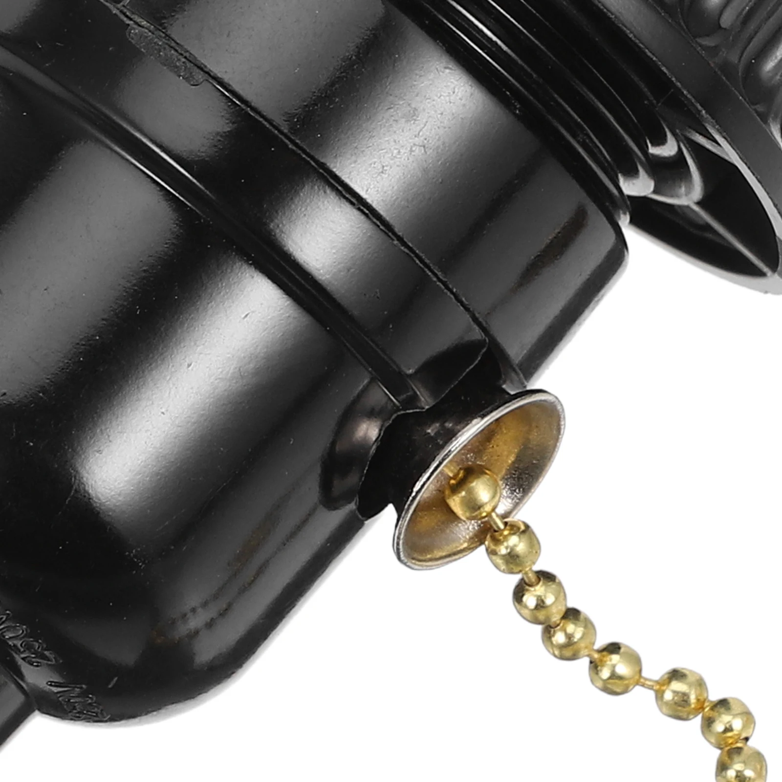 

E27 Zipper Switch Lamp Holder Black Plastic Pull Chain Socket E26 Base Floor Fitting Replacement Lampholder Parts Ceiling Light