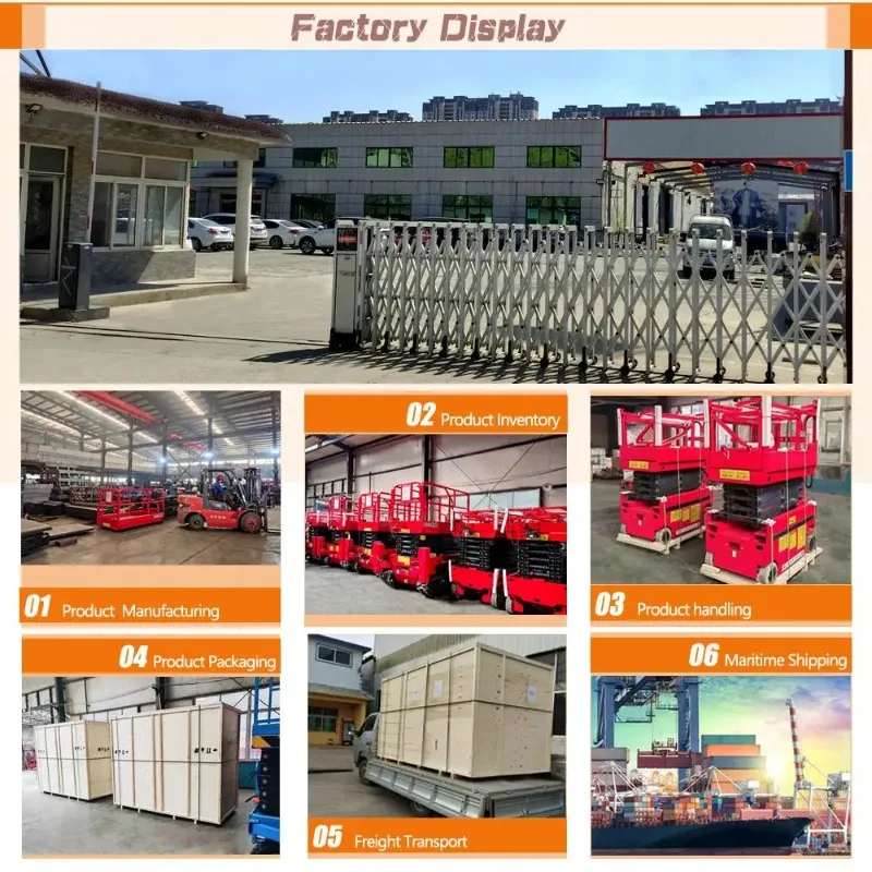 Fornecimento direto da fábrica hidráulico autopropulsado tesoura elevador de trabalho aéreo plataforma escada elétrica andaime plataforma elevador