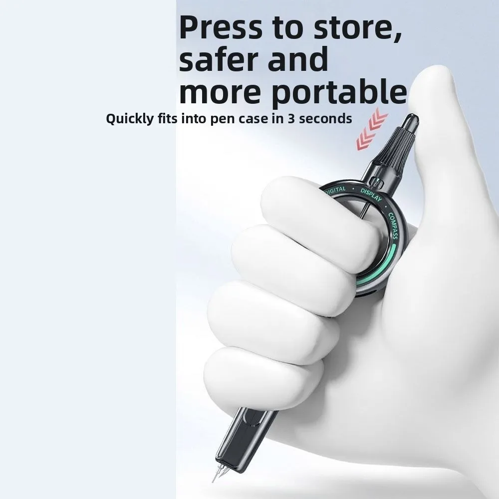 Precision Digital Display Compass Drafting Drawing Press Type Circle Drawing Gauge Digital Radius Display Engineering