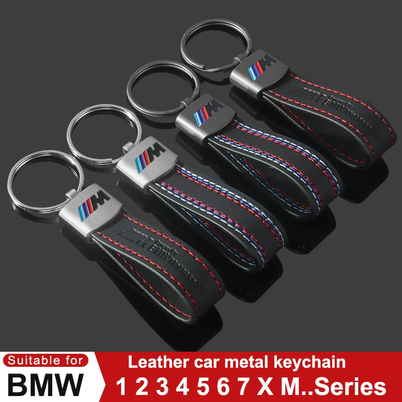 For BMW 1 2 3 4 5 6 7 Series X1 X3 X4 X5 X6 X7 87 F20 E36 E46 E90 E39 F10 F16 Car Leather Keychain Metal Decorative Accessori