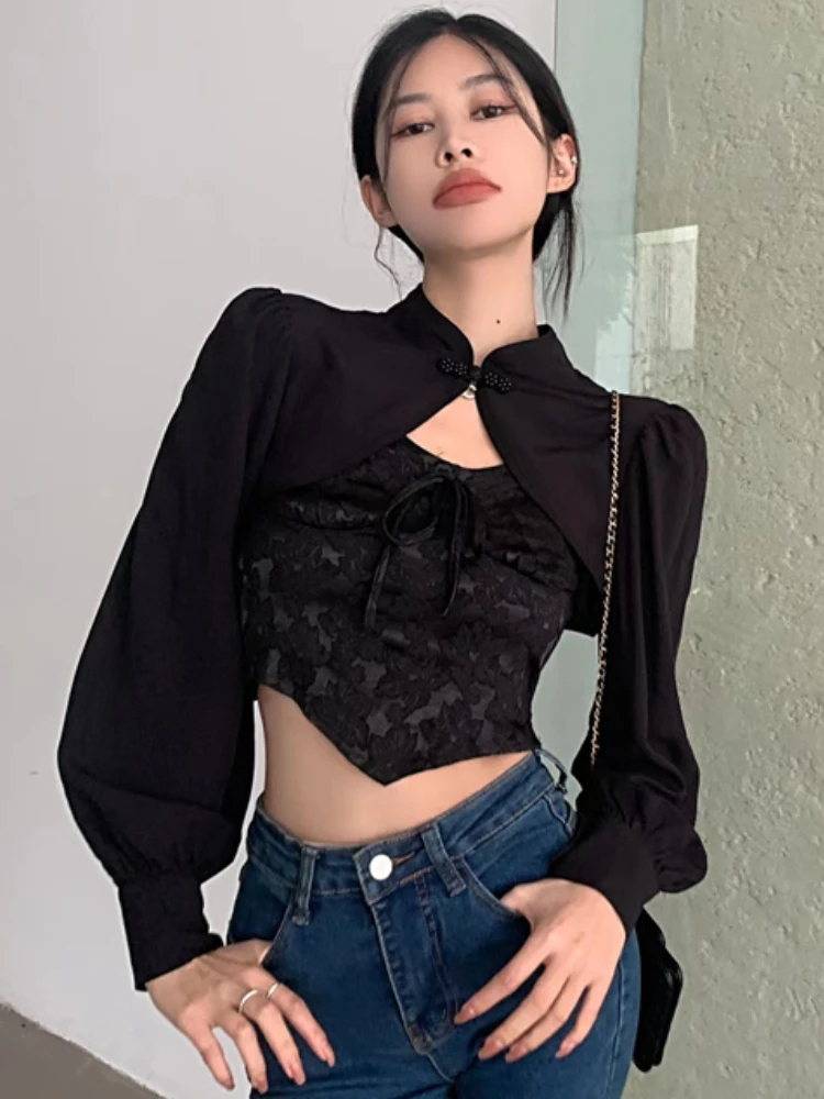 Jackets Women Design Attractive Slim Popular Streetwear Holiday Chinese Style Daily Elegant Single Button Outwear Students Chic