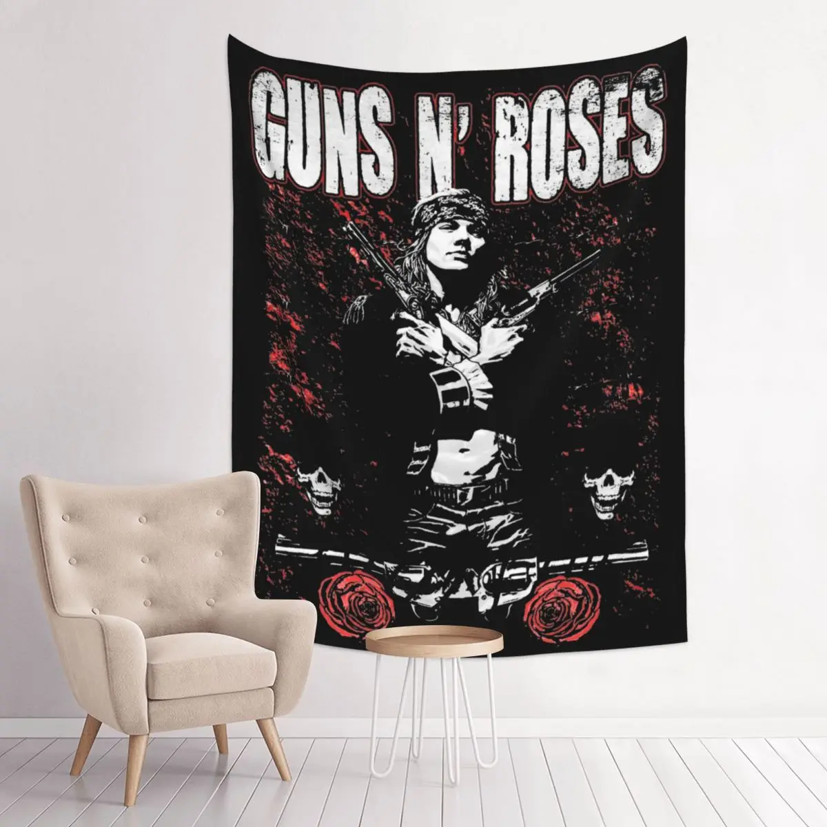 Guns N Roses Tapestry Colorful Polyester Wall Hanging Room Decoration Curtain Art Wall Tapestry
