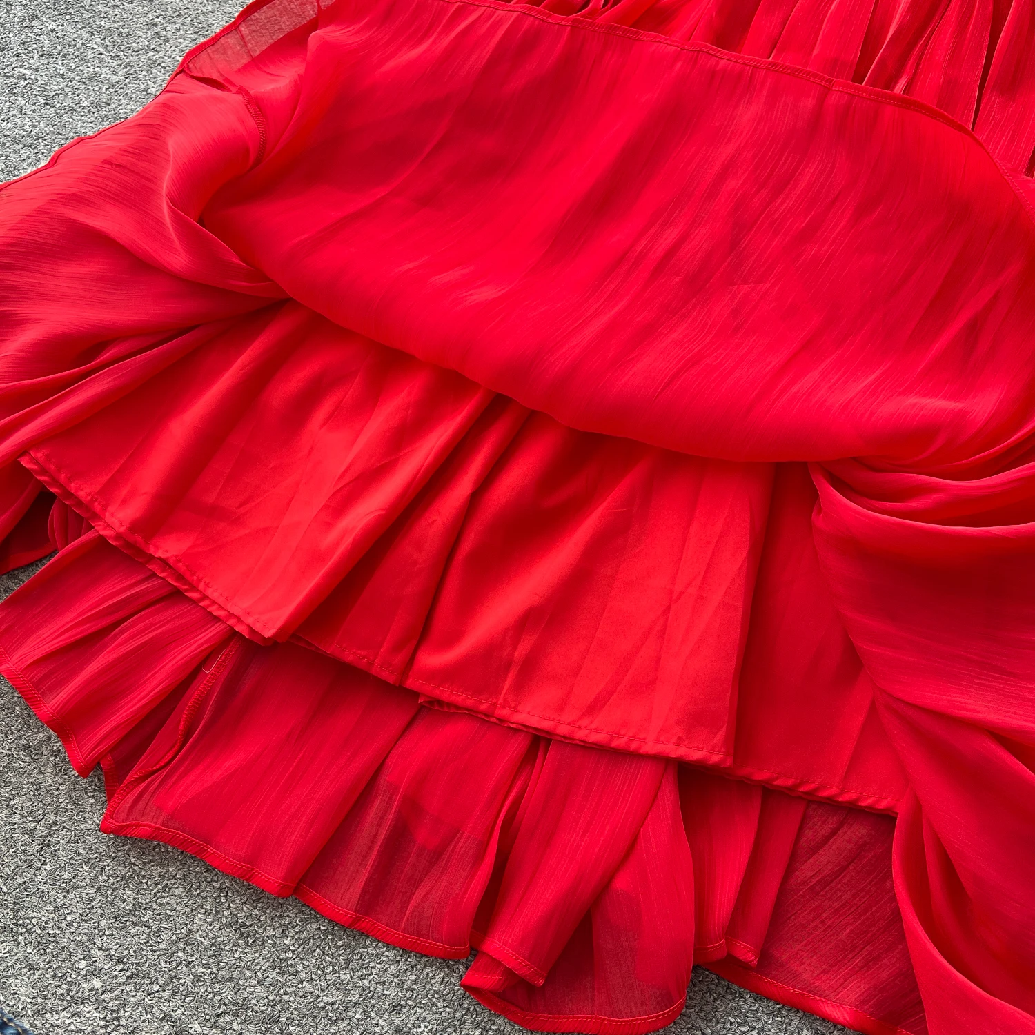 세련된 빈티지 긴 소매 오-넥 우아한 요정 한국 패션 Boho Sundress Beach 여성 의류