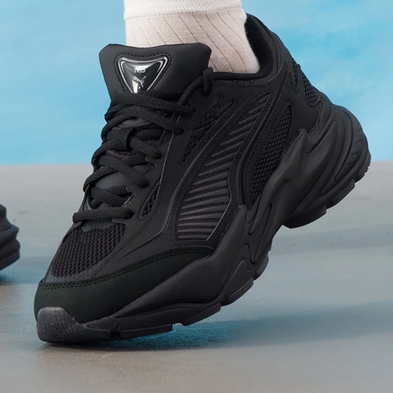 PUMA Unisex Retro Chunky Dad Shoes Running Cushion Breathable Wear-Resistant Rubber Outsole Sneakers PUMA Black Gray 402916-01