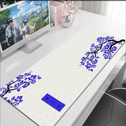 Gamer Purple Sakura Mouse Pad Large Lock Edge Mousepads XXL 90x40mm Non-slip Mouse Mat Big Deskmat Gaming Mousepad Keyboard Mat
