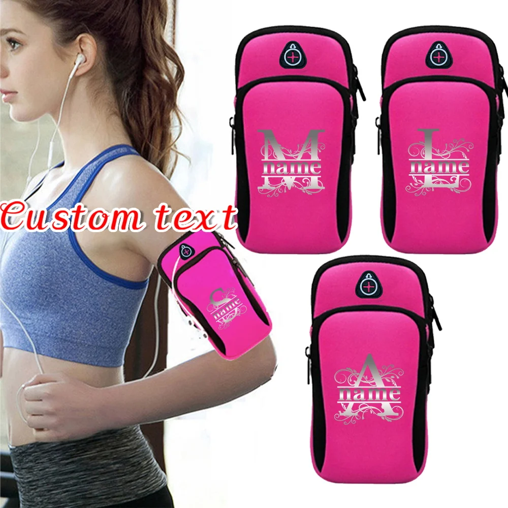 

Customized Name Pink Arm Bag Sports Bag Universal Running Arm Strap Running Accessories Customized Product